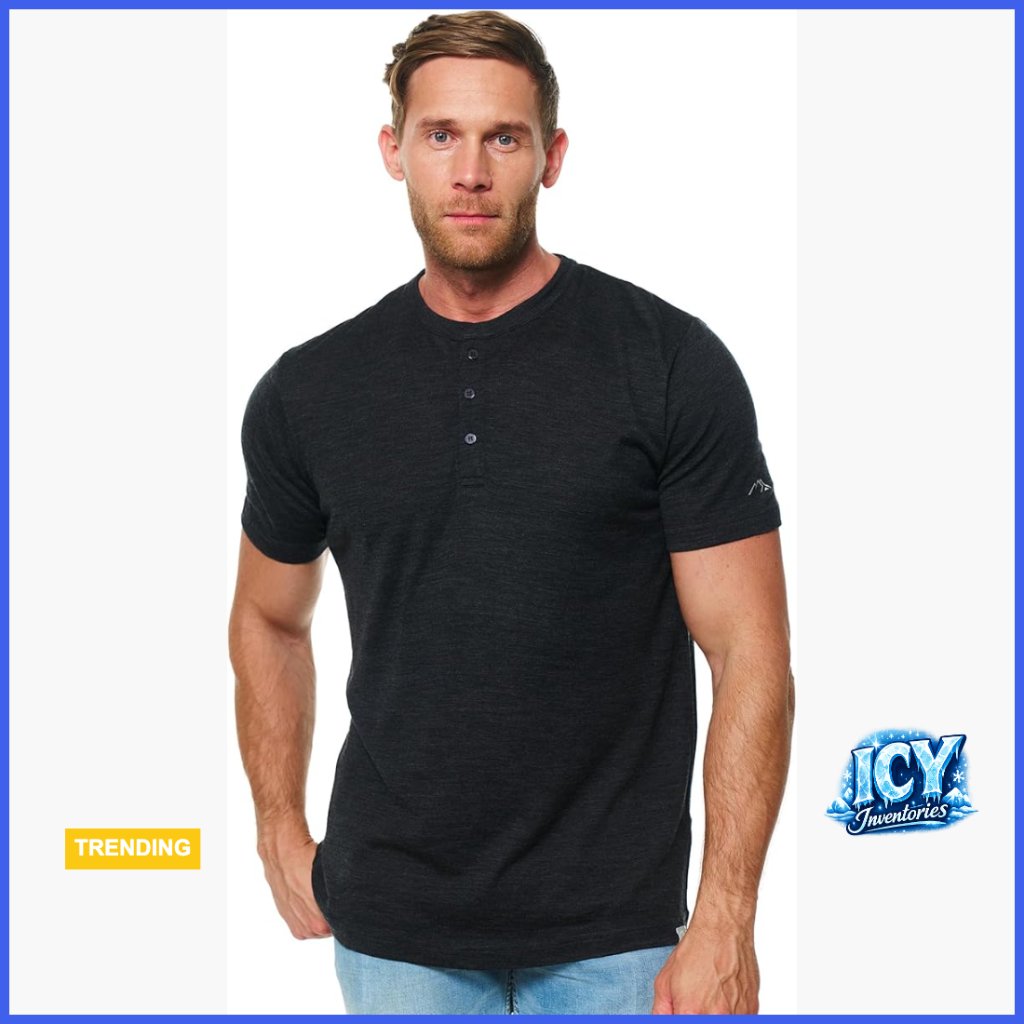 Merino Wool Thermal T-Shirt Men's Short Sleeve Base Layer